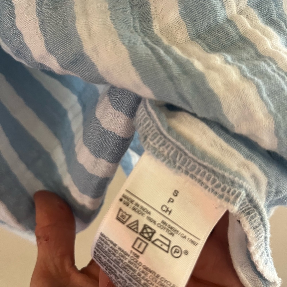 Old navy boho gauzy beach prairie cottagecore cotton balloon sleeve mini dress S - Picture 4 of 8